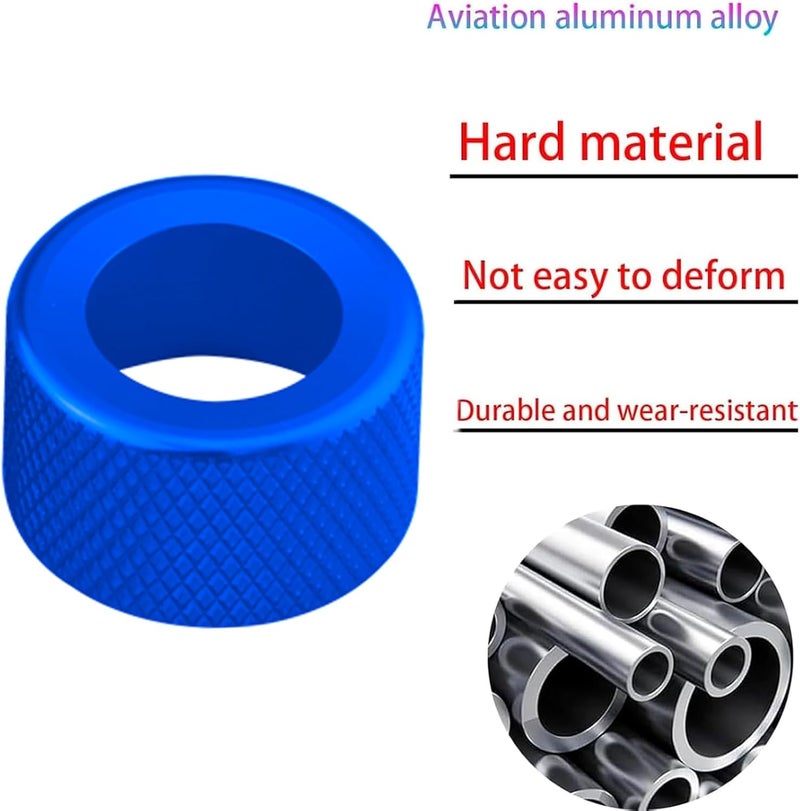 HDUFC for Hyundai Palisade 2026+Aluminum Interior Volume/air Conditioning knob Ring Trim Covers (4-Piece Set) (Blue) - Image 5